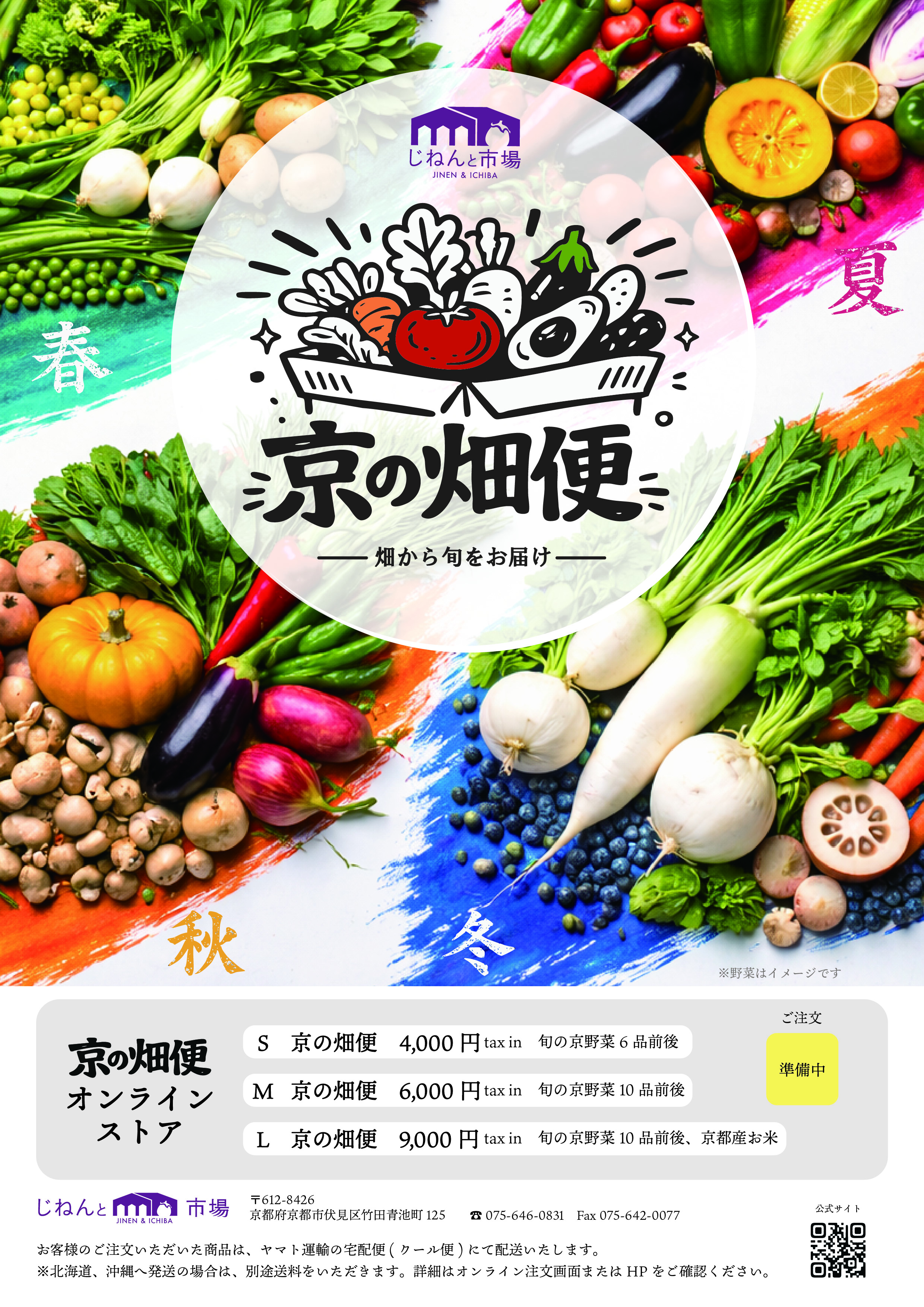 じねんと市場「京の畑便」始めました